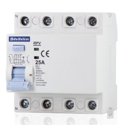 RPV-63A 300mA 415VAC 6kA AC TİP (3 ADET) SHIHLIN