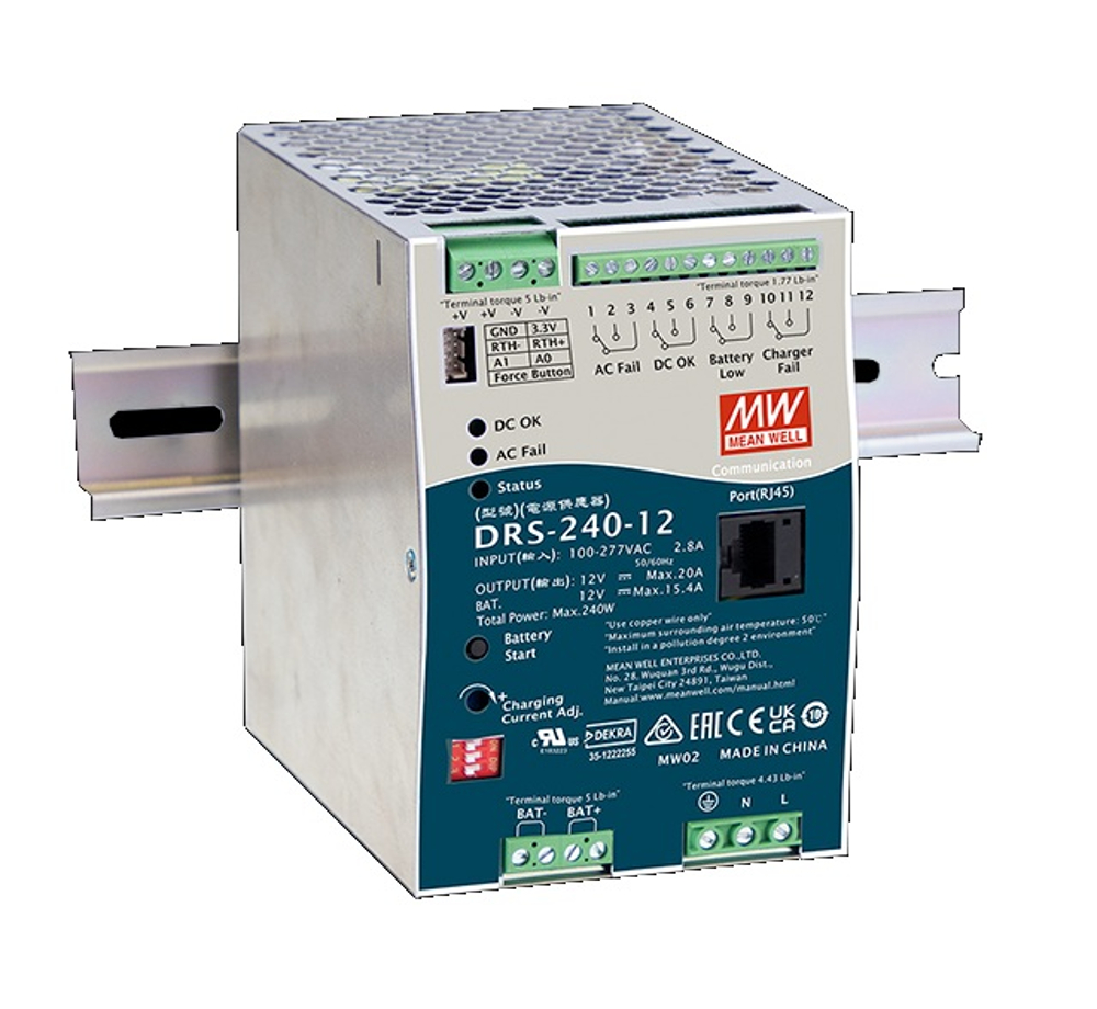 OriginalImage-8 DRS-240-12 (13.8VDC 15.4A ŞARJ 20-200 AH) MEAN WELL - Görsel 1