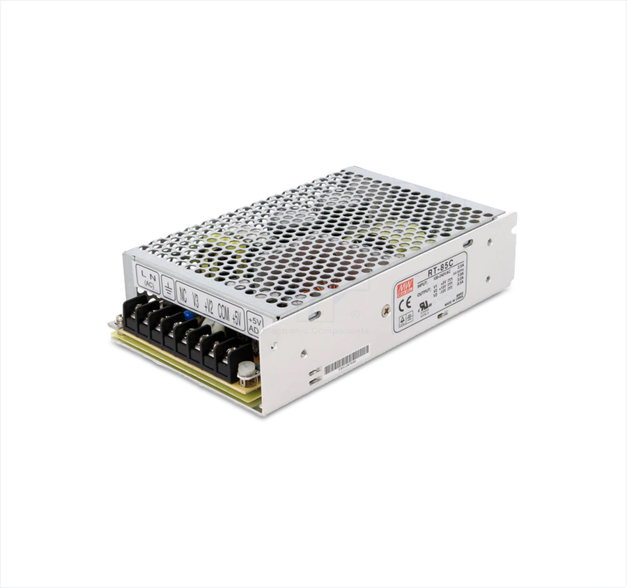 rt-85c-uc-cikisli-guc-kaynaklari-5v-12v-24v-power-supply-rt-50a-65b-85b-125-trafo-mean-well-turkiye-kutulu-tip-uc-cikisli-smps-meanwell-7772-11-B RT-85C 3 ÇIKIŞLI (5VDC 7A 15VDC 3A -15VDC 0.5A) MEAN WELL - Görsel 1